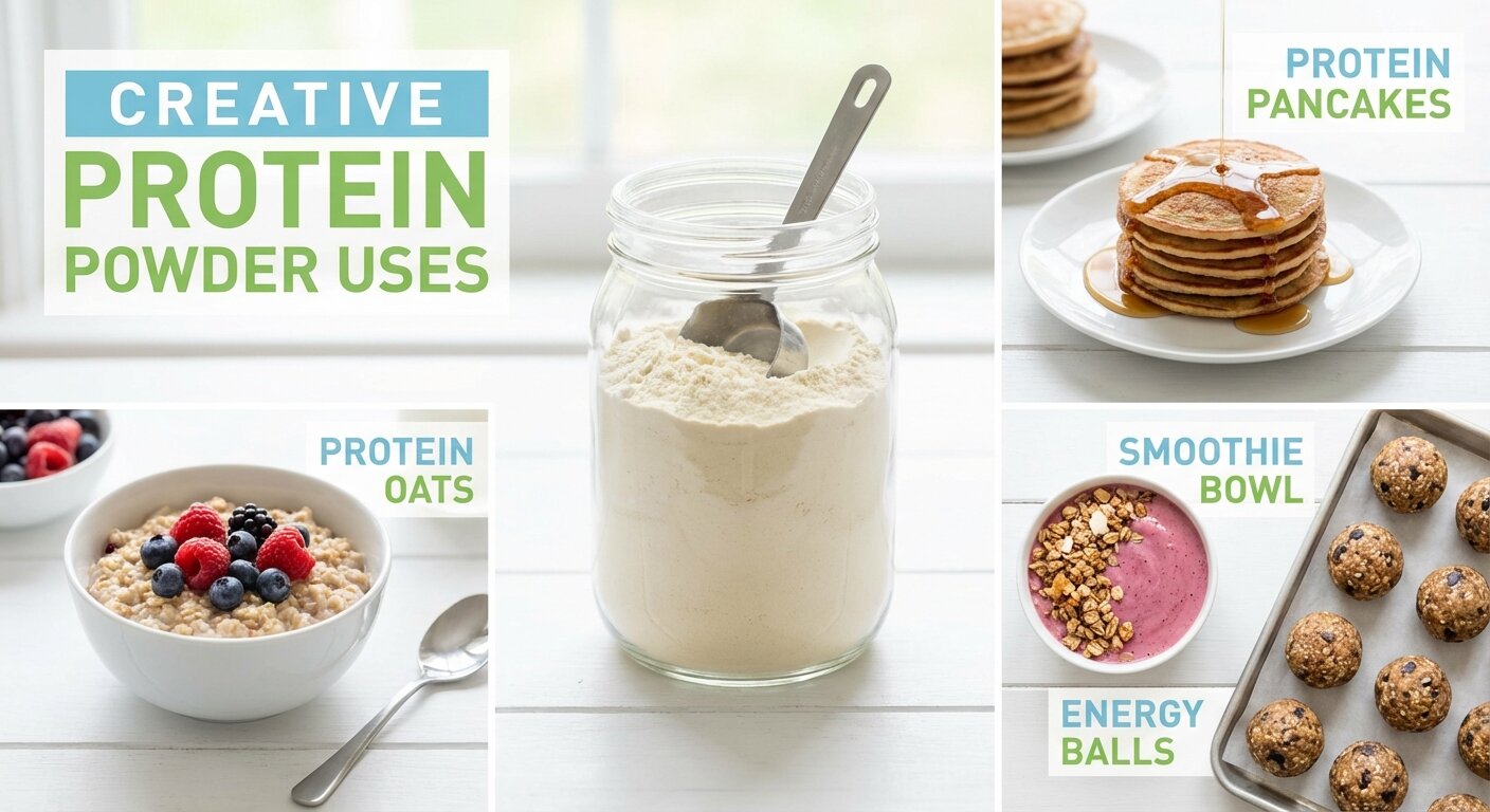 Protein powder creative uses collage