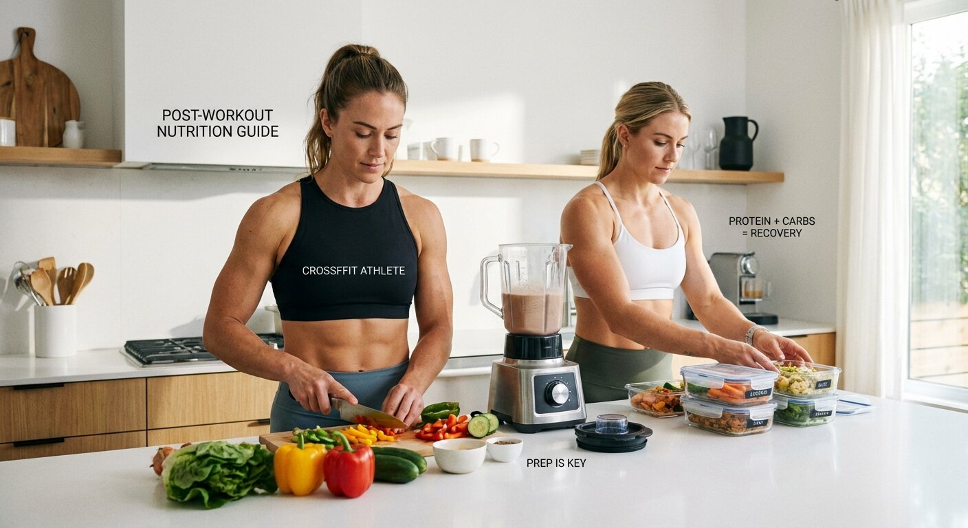 CrossFit athlete preparing nutrition after training