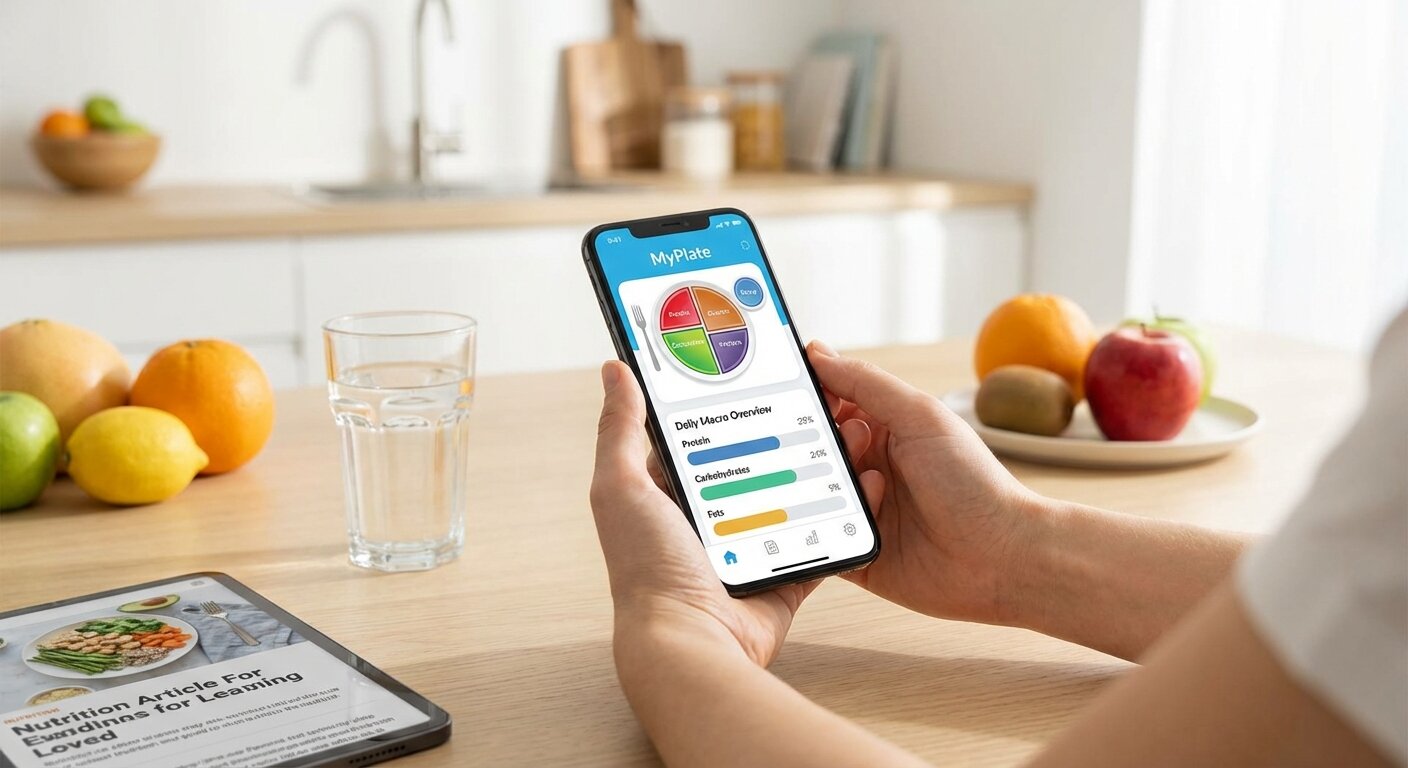 MyPlate app interface showing daily macro overview